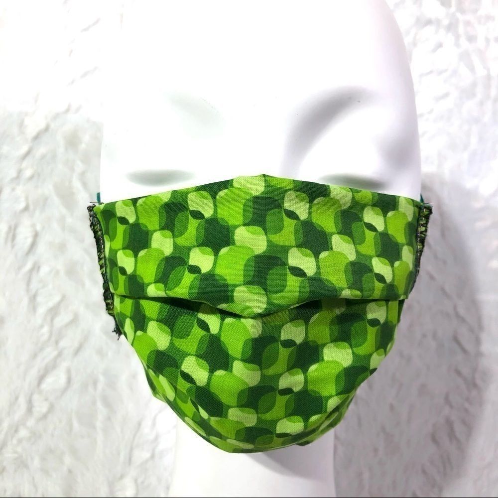 Green science face mask PPE protection cover shape